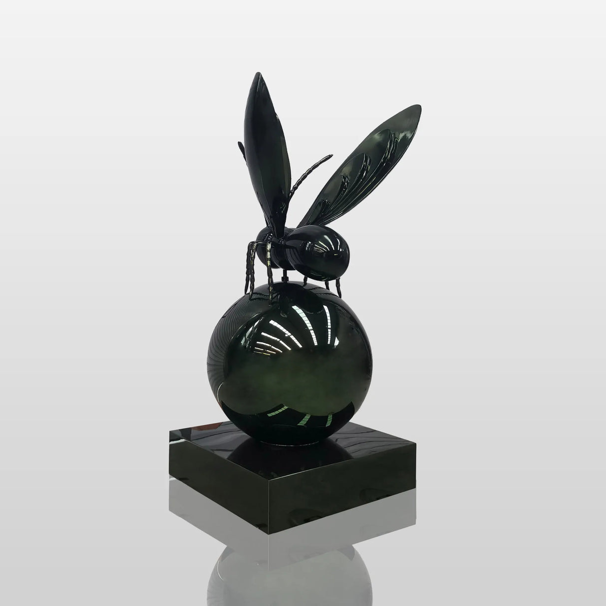 PREMIER Polished Stainless Steel Insect Sculpture 34.7"W x 67.9"H x 32.8"D PSIS-005-Stainless Steel Sculpture-PREMIER SCULPTURE