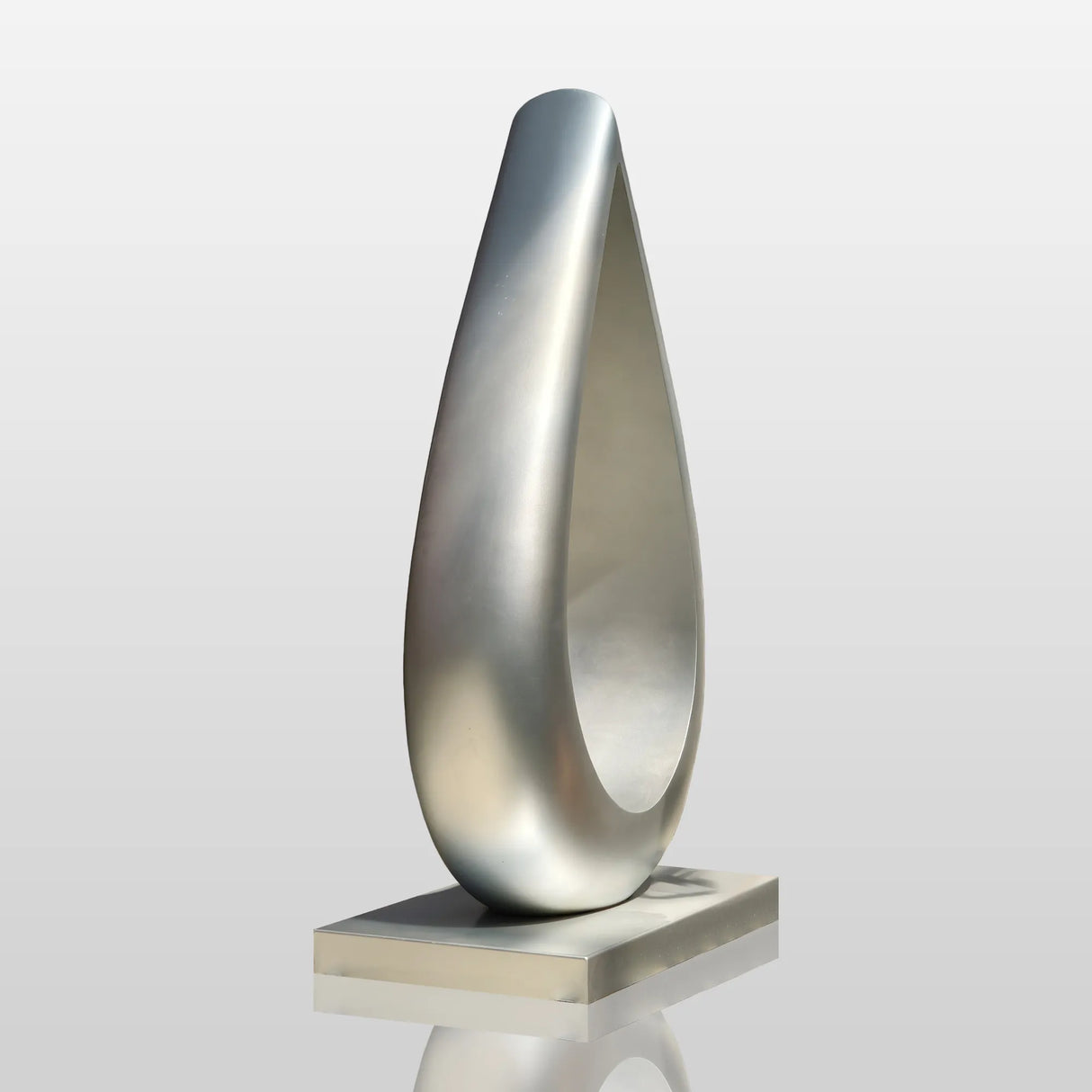 PREMIER Custom Hollow Teardrop Sculpture 33.8"W x 60"H x 20.2"D PSIS-010-Stainless Steel Sculpture-PREMIER SCULPTURE