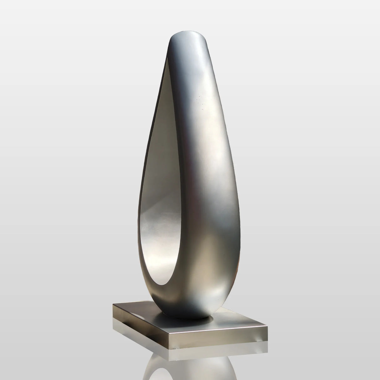 PREMIER Custom Hollow Teardrop Sculpture 33.8"W x 60"H x 20.2"D PSIS-010-Stainless Steel Sculpture-PREMIER SCULPTURE
