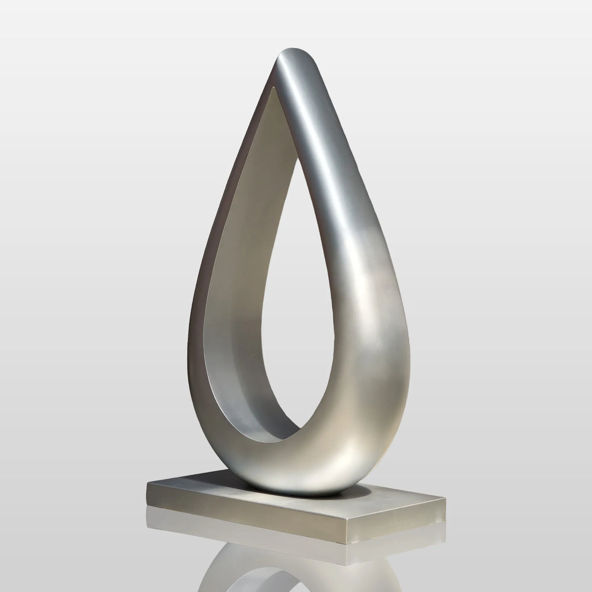 PREMIER Custom Hollow Teardrop Sculpture 33.8"W x 60"H x 20.2"D PSIS-010-Stainless Steel Sculpture-PREMIER SCULPTURE