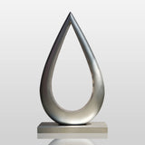 PREMIER Custom Hollow Teardrop Sculpture 33.8"W x 60"H x 20.2"D PSIS-010-Stainless Steel Sculpture-PREMIER SCULPTURE