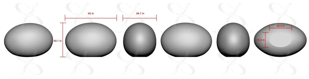 PREMIER Stainless Steel Reflective Pebble Sculpture PSSS-063 - Custom Link for PJ Yaz