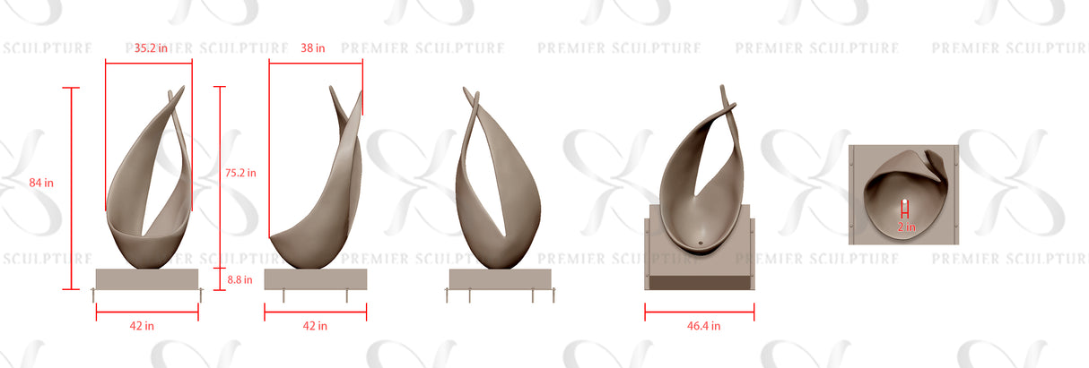 PREMIER Abstract Sculpture Modern Outdoor Art for Gardens PSSS-071——50% Deposit payment for James Sheftel