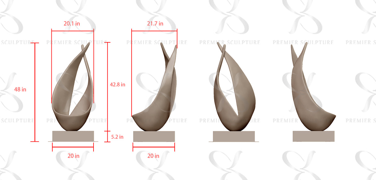 PREMIER Yellow Abstract Sculpture PSSS-071——50% Deposit payment for Denny Phelps