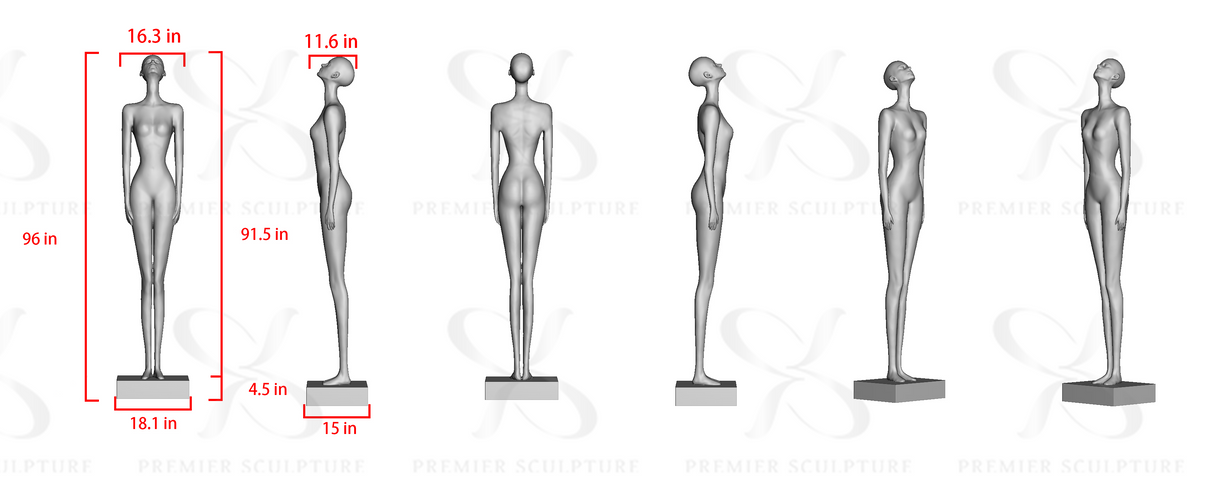 PREMIER Modern Black Stainless Steel Sculpture PSSS-134—Custom Link for Patrik Roman