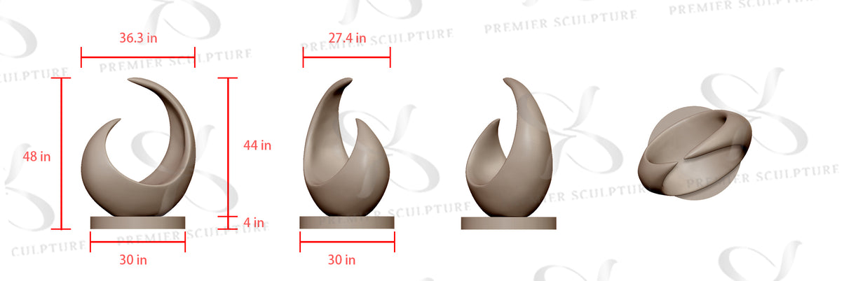 PREMIER Abstract Stainless Steel Fountain Sculpture PSSS-136-Custom Link for Terry Schwartz