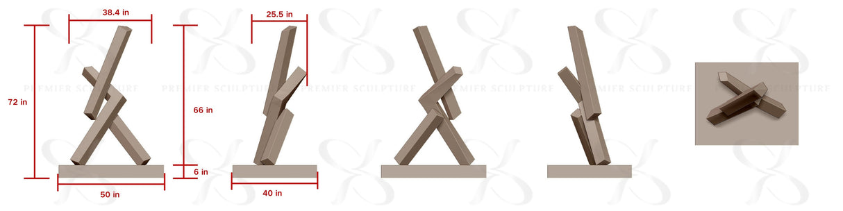 PREMIER Abstract Geometric Stainless Steel Sculpture PSSS-242 —— 50% Deposit Custom Link for Premier PM