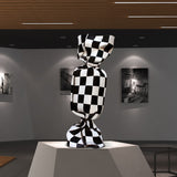 Black and White Checkered Candy Sculpture