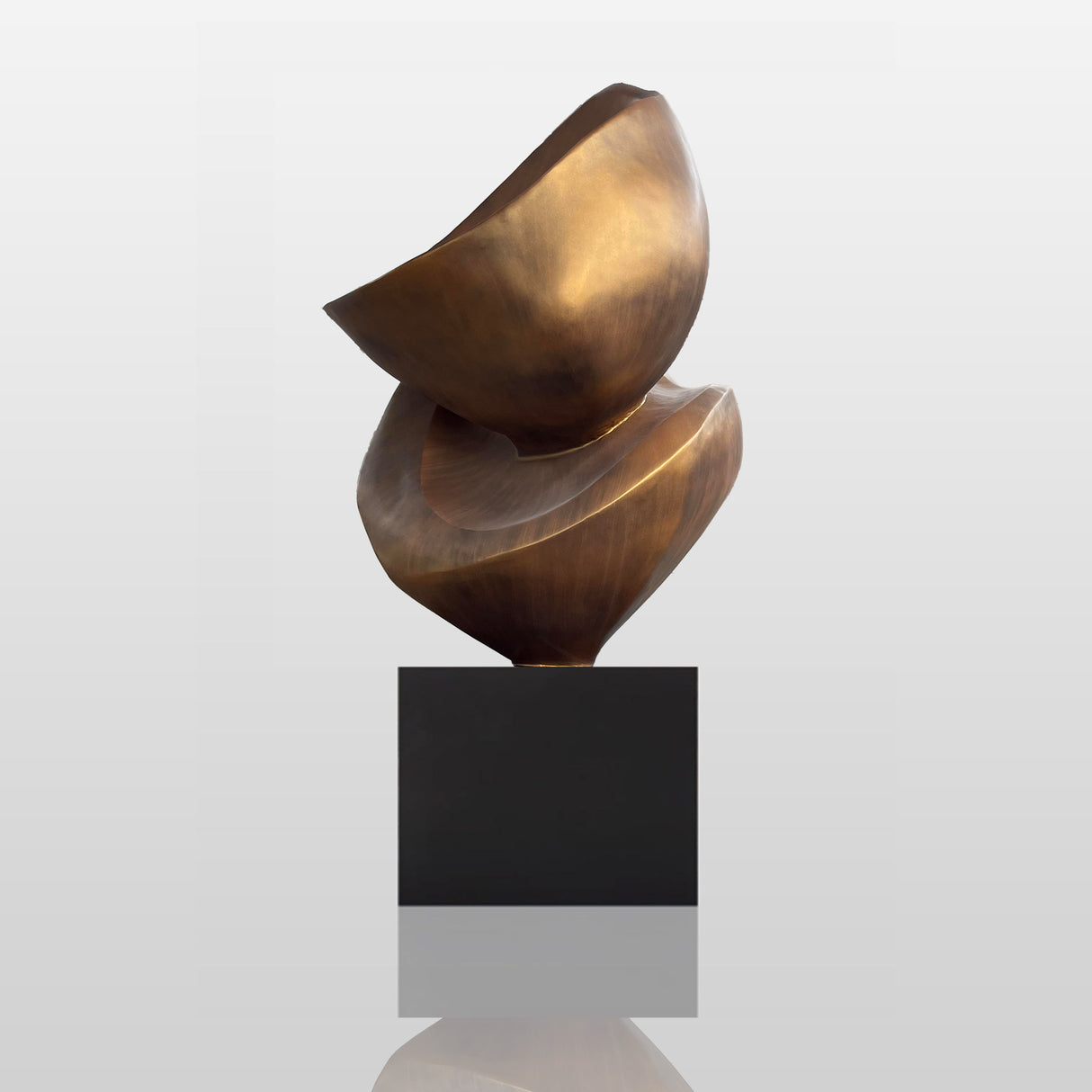 PREMIER Contemporary Abstract Bronze Sculpture Curved Fluidity Design Art Sculpture PSB-044