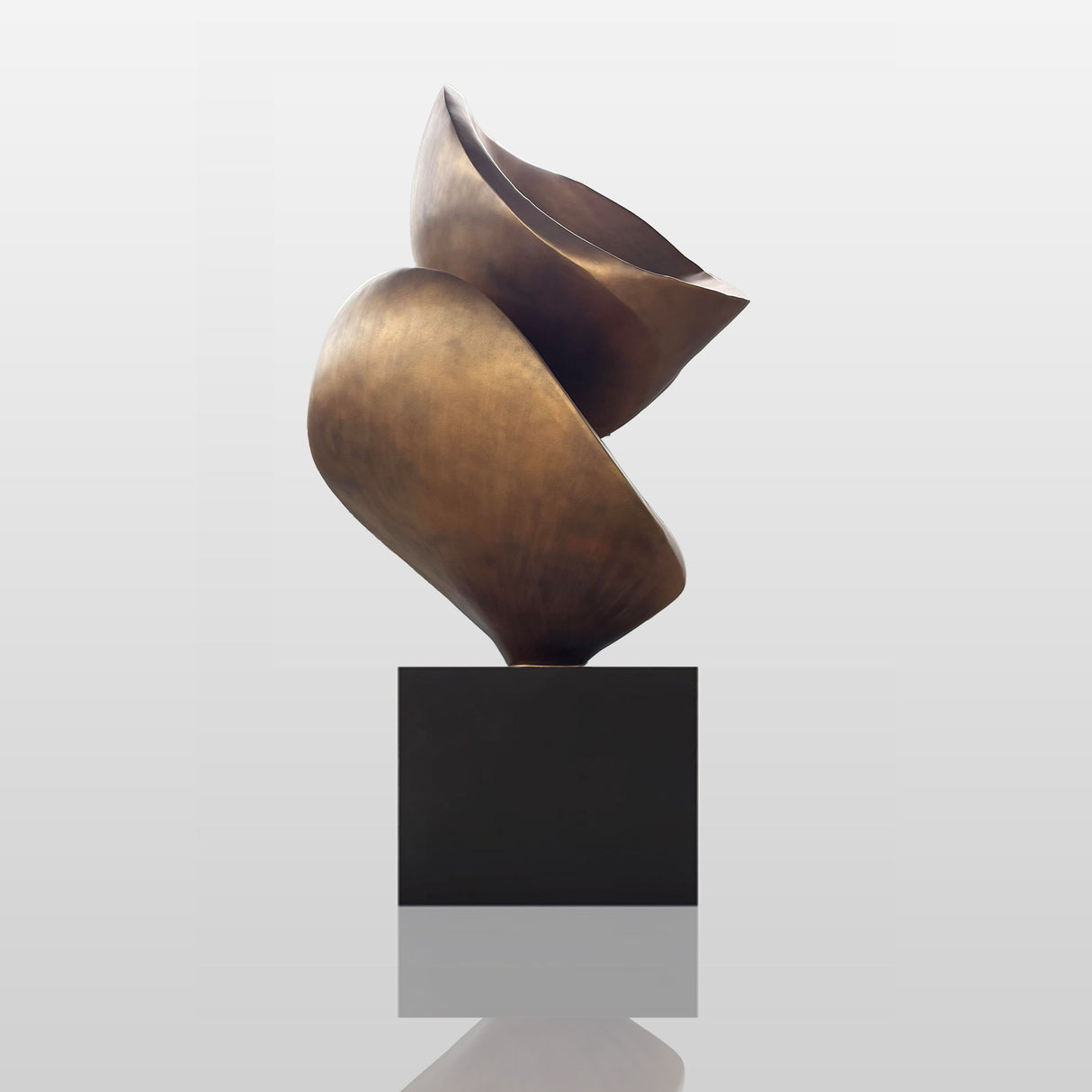 PREMIER Contemporary Abstract Bronze Sculpture Curved Fluidity Design Art Sculpture PSB-044