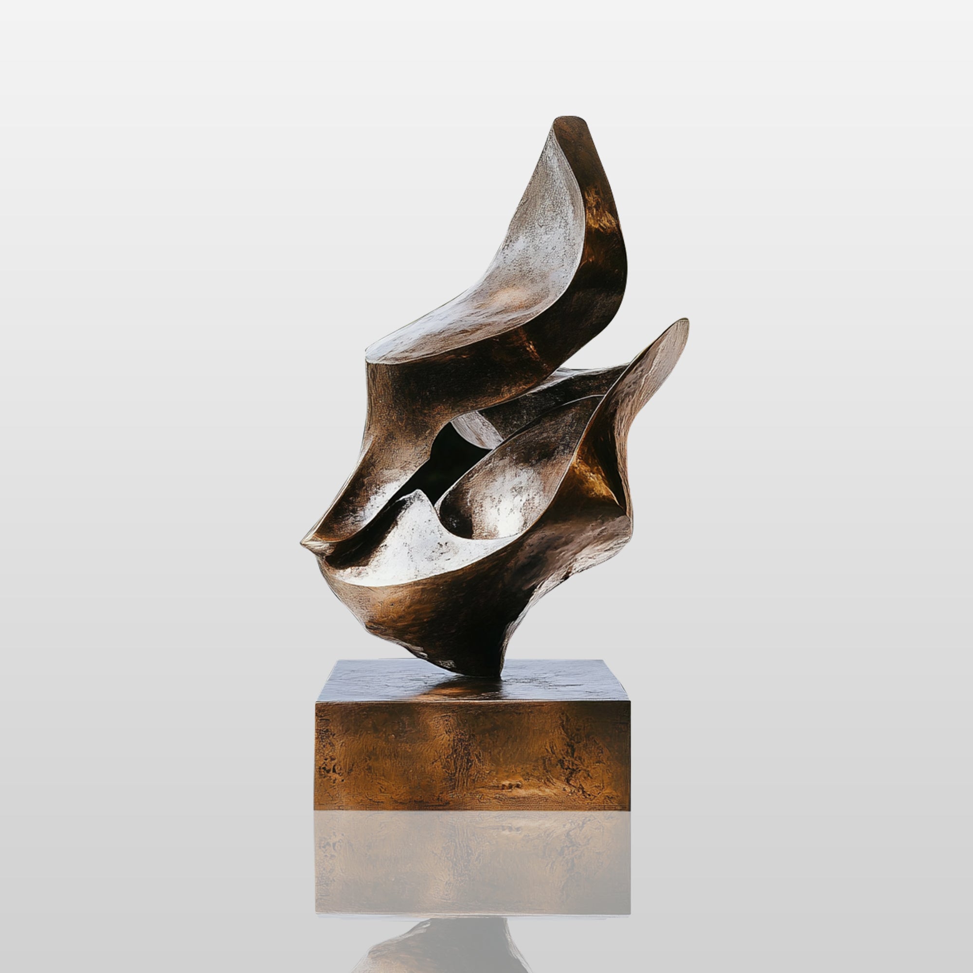 PREMIER Abstract Bronze Sculpture Contemporary Flowing Form for