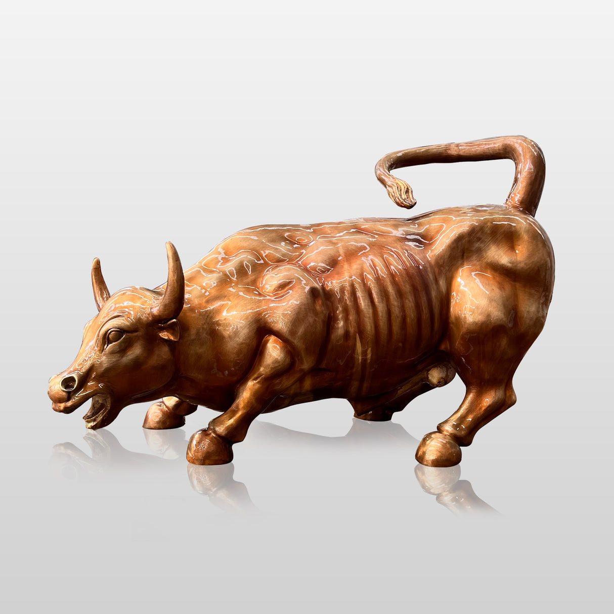 PREMIER Bronze Charging Bull Statue Dynamic Outdoor Animal Sculpture PSB-067-Bronze Sculpture-PREMIER SCULPTURE