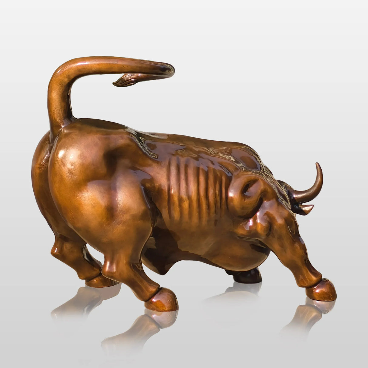 PREMIER Bronze Charging Bull Statue Dynamic Outdoor Animal Sculpture PSB-067-Bronze Sculpture-PREMIER SCULPTURE