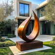 PREMIER Flame Curve Sculpture Contemporary Outdoor Art for Luxury Homes PSB-057-Bronze Sculpture-PREMIER SCULPTURE