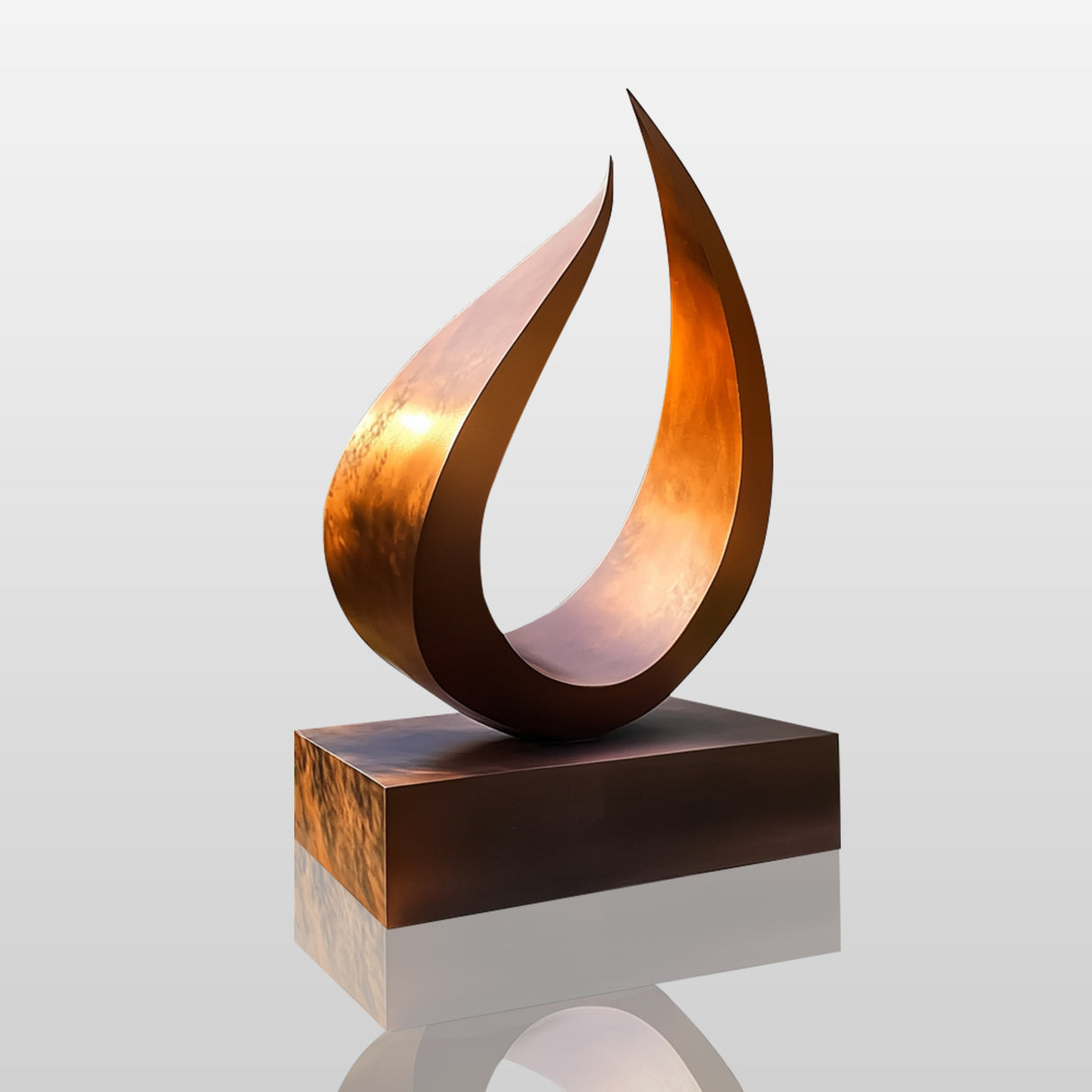 PREMIER Flame Curve Sculpture Contemporary Outdoor Art for Luxury Homes PSB-057-Bronze Sculpture-PREMIER SCULPTURE