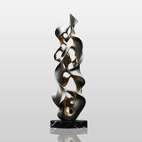 Contemporary Abstract Fluid Design Metal Sculpture 