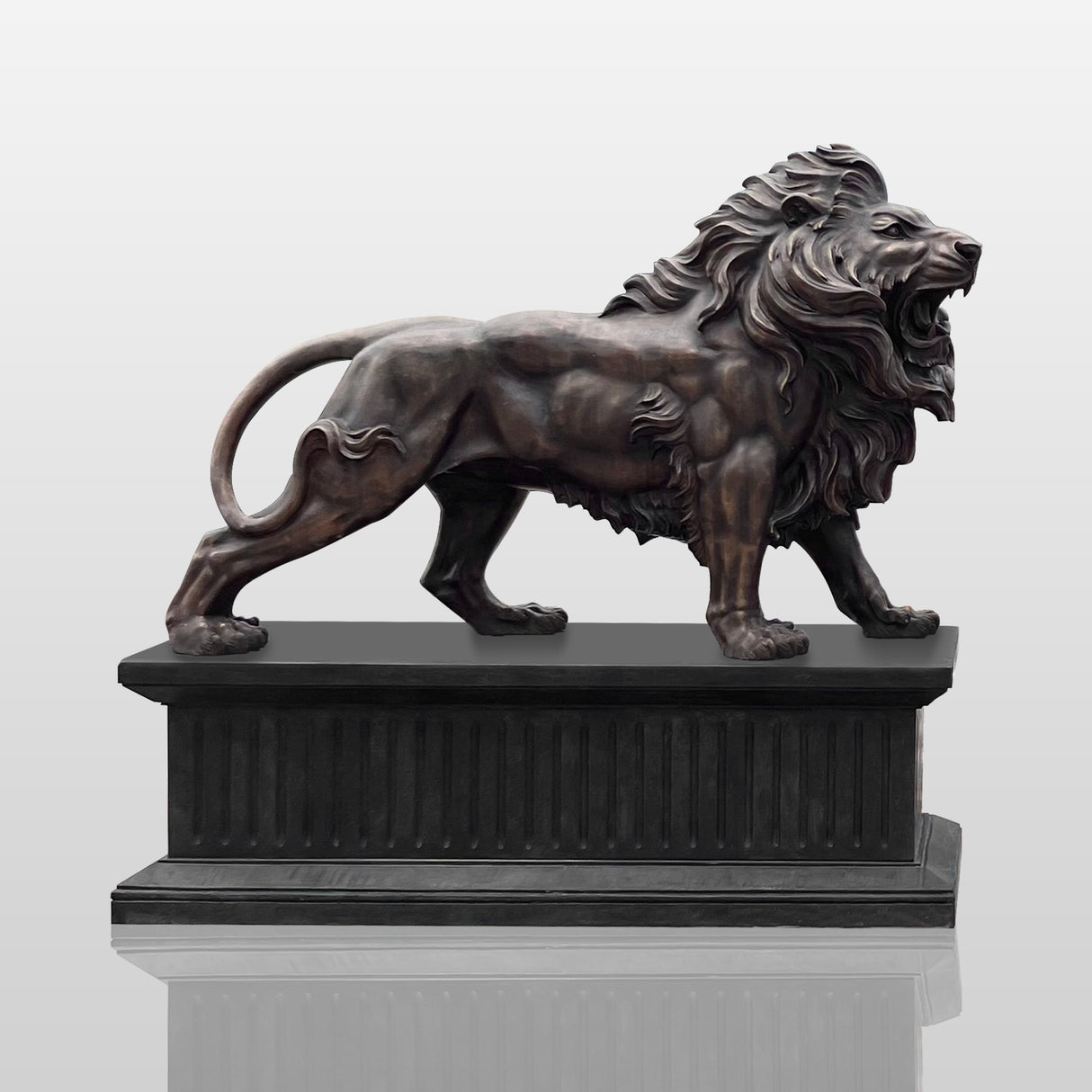 PREMIER Bronze Lion Statue Grand Guardian Sculptures for Estate Entrances PSB-065-Bronze Sculpture-PREMIER SCULPTURE