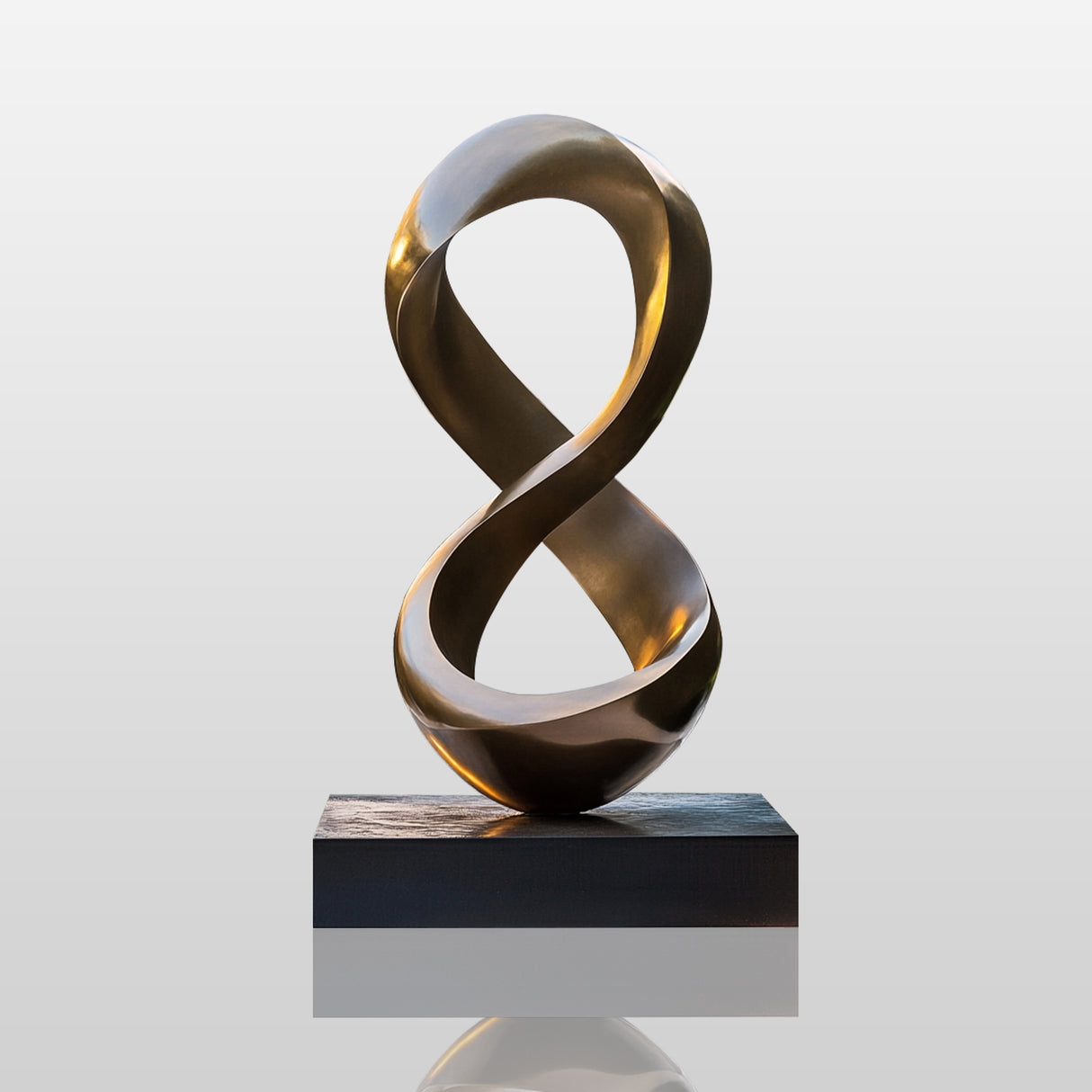PREMIER Infinity Bronze Sculpture Contemporary Outdoor Art for Modern Garden & Luxury Landscape Design PSB-061-Bronze Sculpture-PREMIER SCULPTURE