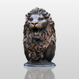 PREMIER Bronze Lion Head Sculpture Outdoor Fountain Garden Water Feature PSB-064-Bronze Sculpture-PREMIER SCULPTURE