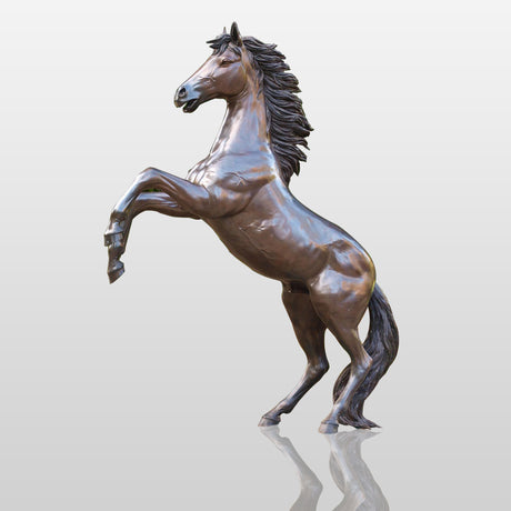 Bronze Rearing Horse Sculpture