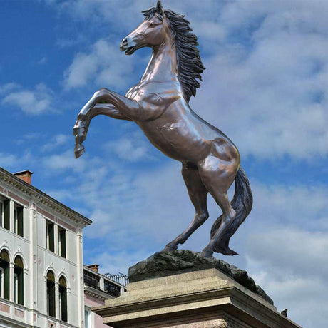 Bronze Rearing Horse Sculpture