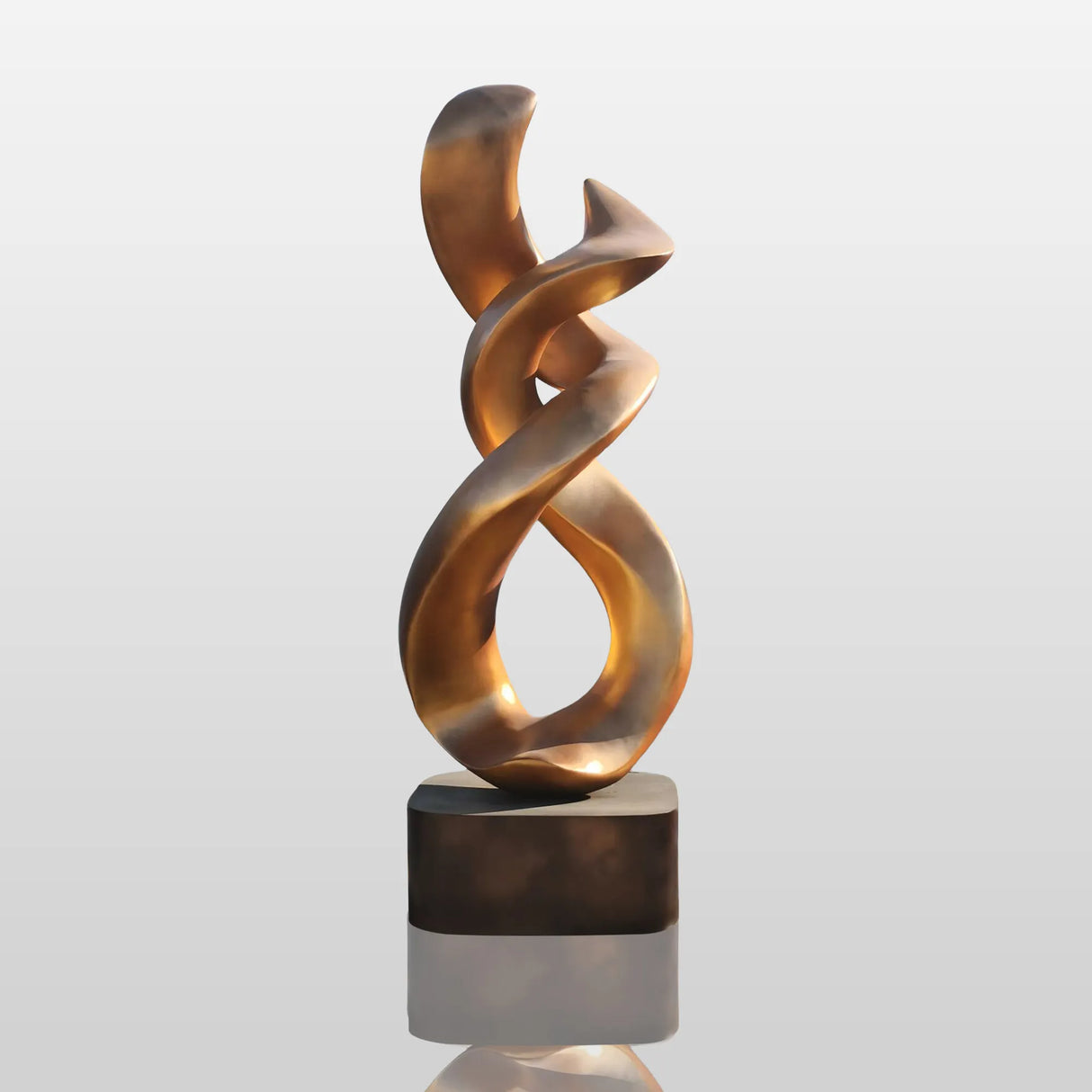 PREMIER Spiral Harmony Sculpture for Garden or Entryway Bronze Abstract Sculpture PSB-066-Bronze Sculpture-PREMIER SCULPTURE
