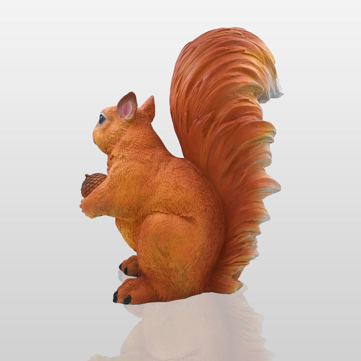PREMIER Bronze Squirrel Garden Statue Charming Animal Sculpture Holding Acorn PSB-070-Bronze Sculpture-PREMIER SCULPTURE