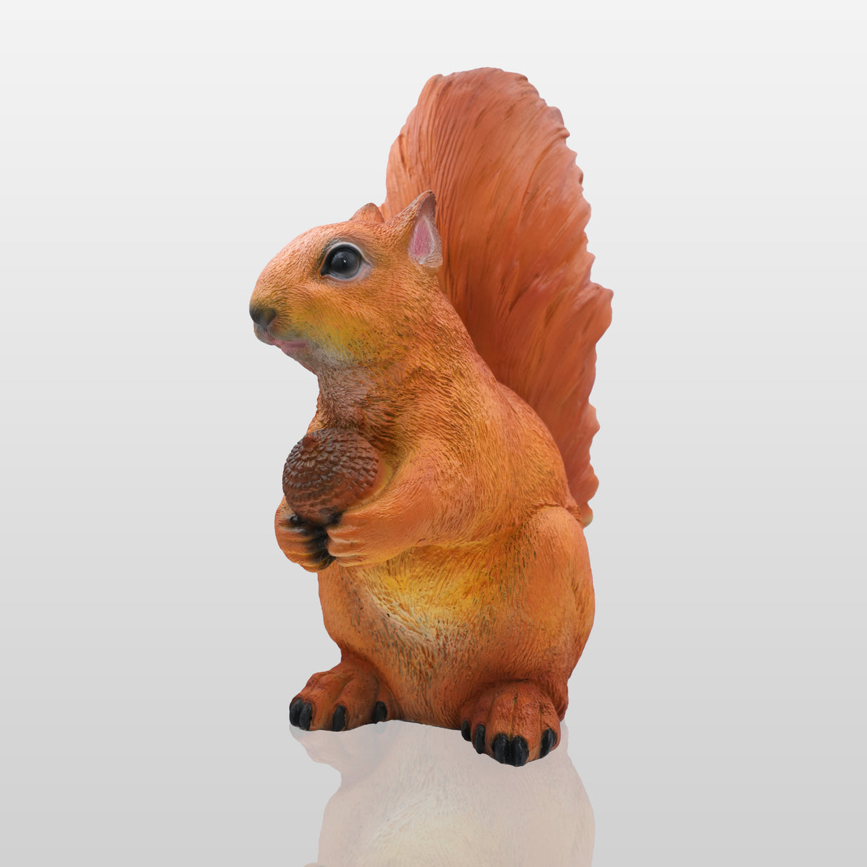 PREMIER Bronze Squirrel Garden Statue Charming Animal Sculpture Holding Acorn PSB-070-Bronze Sculpture-PREMIER SCULPTURE