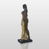 PREMIER Golden Grace Woman Statue With Bronze Finish for Plazas, Hotels and Cultural Spaces PSB-084-Bronze Sculpture-PREMIER SCULPTURE