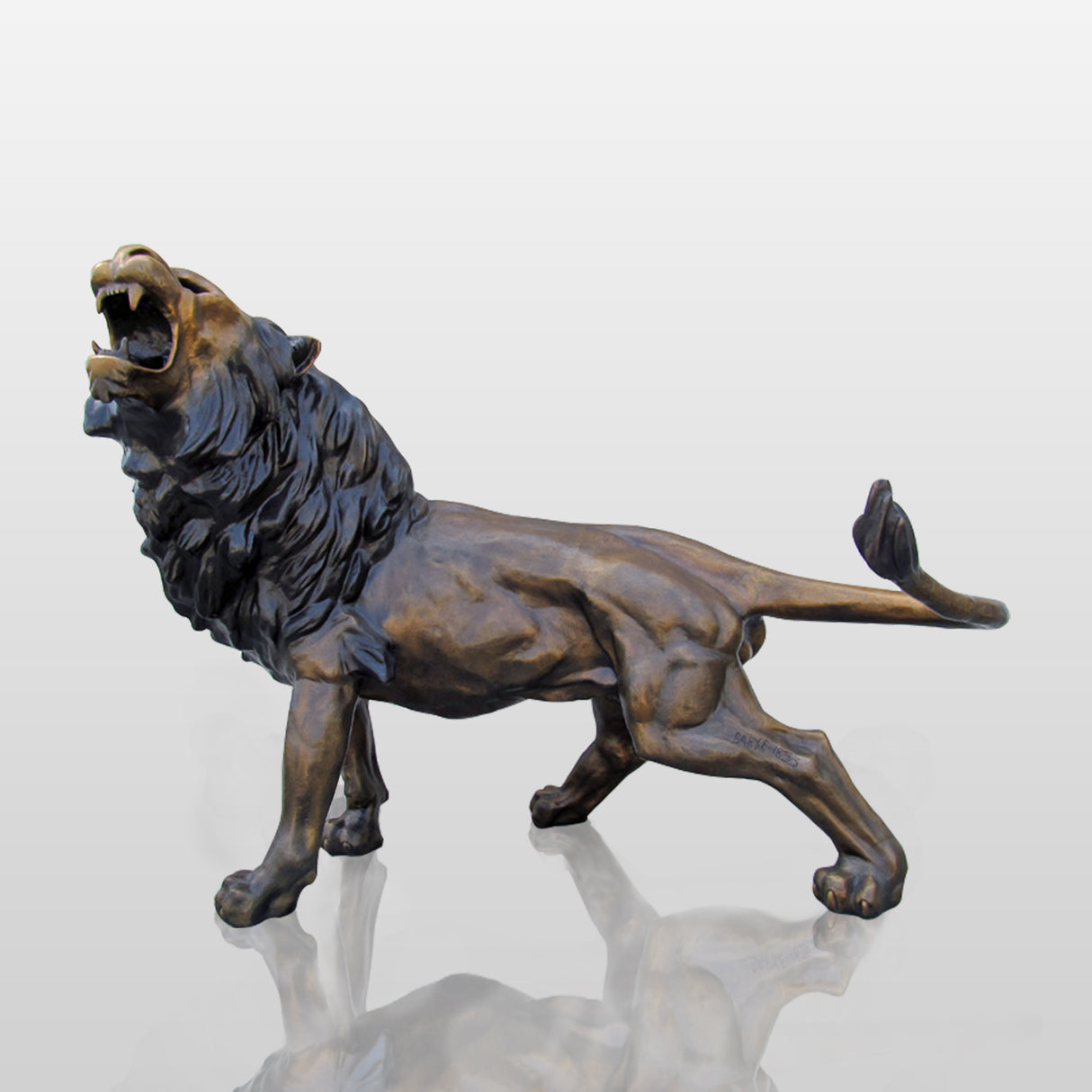 Bronze Lion Garden Sculpture