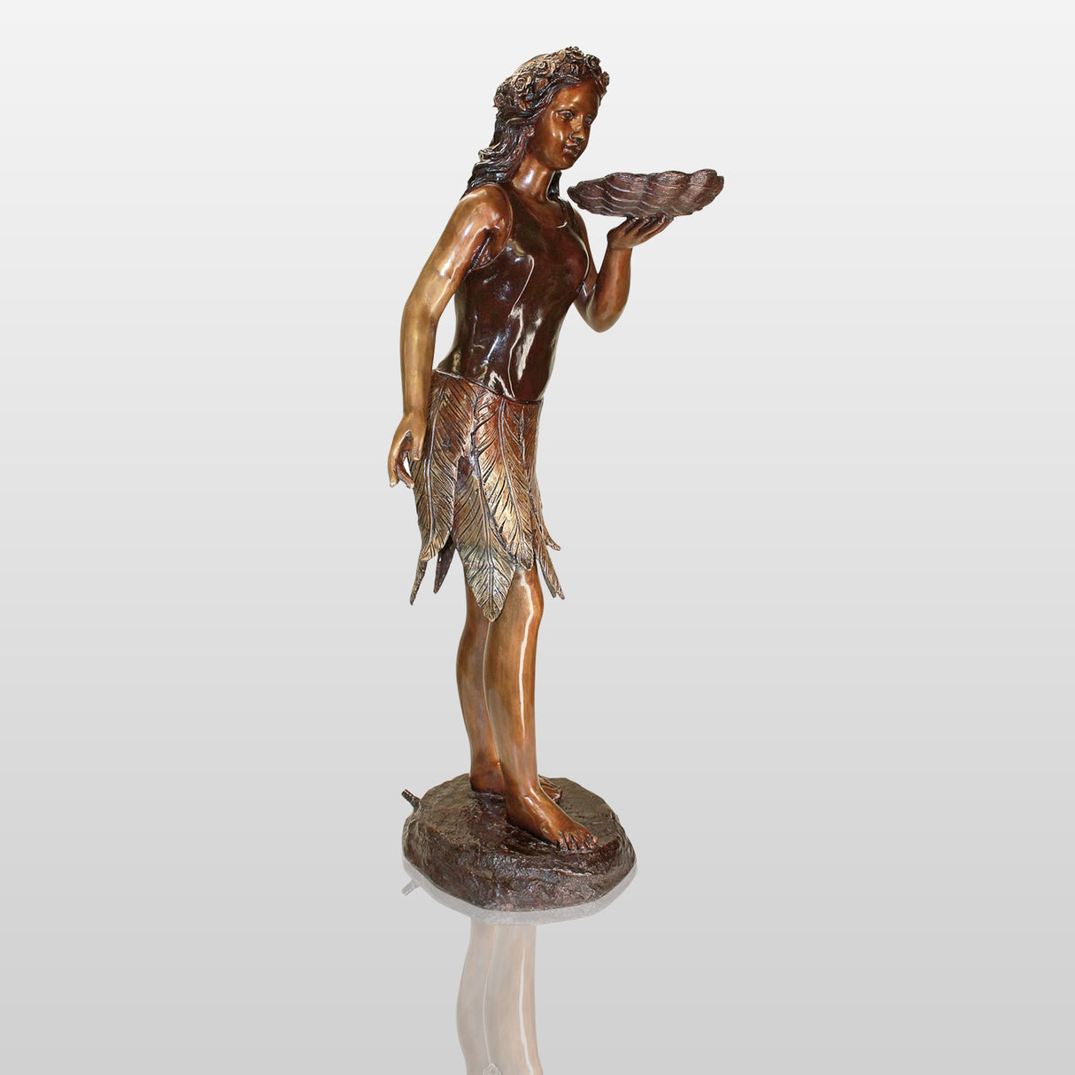 Leaf Maiden Statue for Garden&Floor