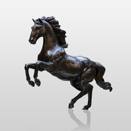 PREMIER Contemporary Rearing Horse Statue in Bronze Finish for Elegant Outdoor Display PSB-075-Bronze Sculpture-PREMIER SCULPTURE