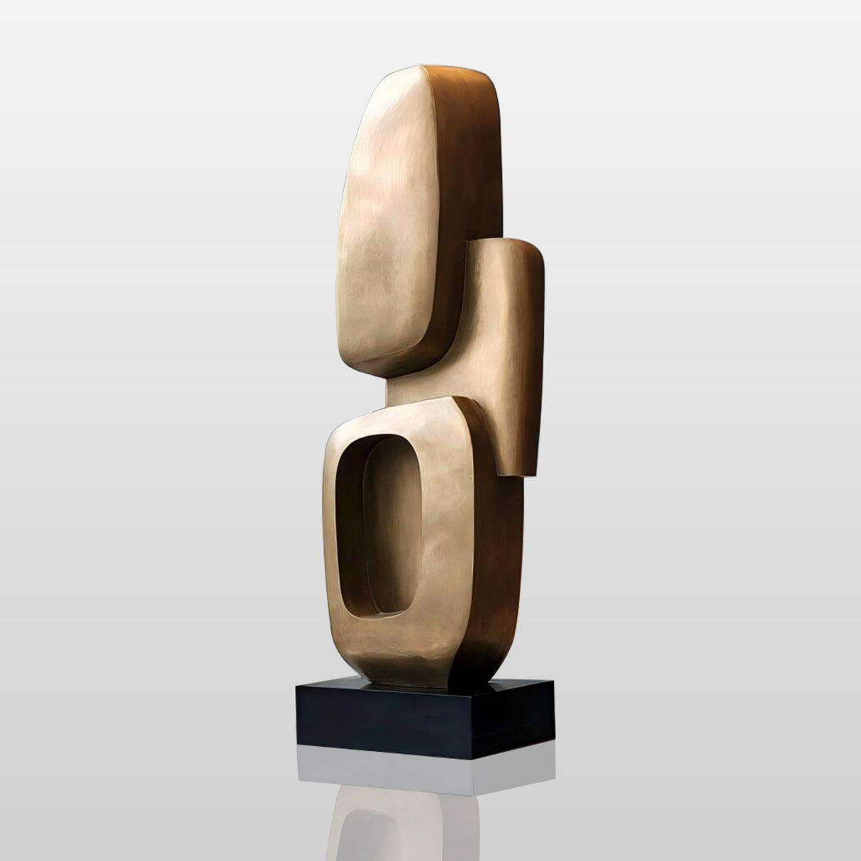 PREMIER Continuum Abstract Bronze Sculpture for Modern Lobbies, Office Towers, Hotels, and Public Art Installations PSB-077-Bronze Sculpture-PREMIER SCULPTURE
