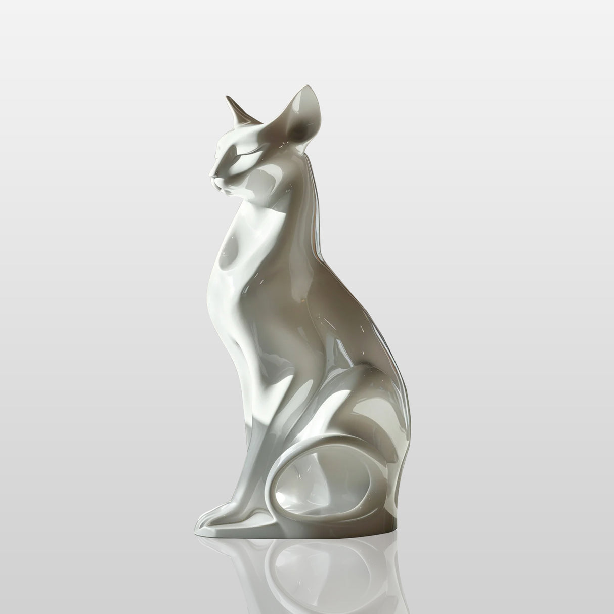 Abstract Cat Sculpture