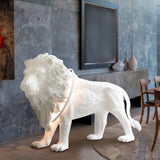 Modern Lion Fiberglass Sculpture