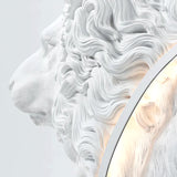 Modern Lion Fiberglass Sculpture