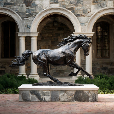 PREMIER Graceful Foal Garden Statue Bronze Finish Young Horse Sculpture for Courtyard or Park PSB-076-Bronze Sculpture-PREMIER SCULPTURE