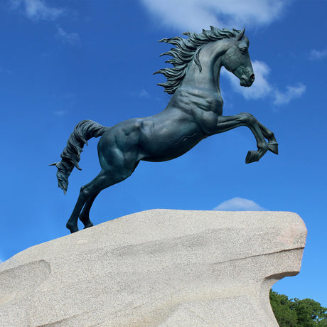 PREMIER Majestic Horse Sculpture Life-Size Bronze Outdoor Statue for Estates sand Ranch Entrances PSB-072-Bronze Sculpture-PREMIER SCULPTURE