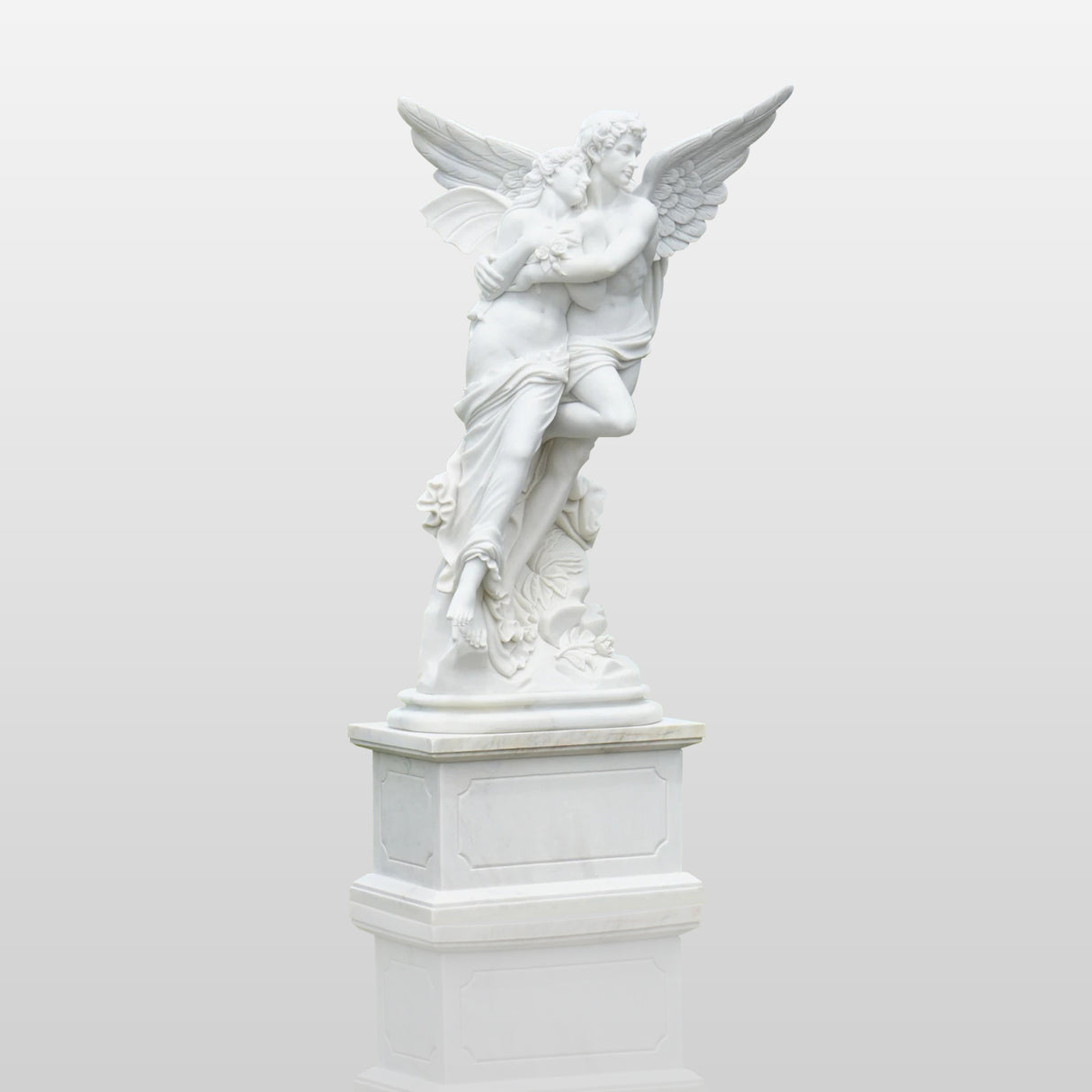 Angel Lovers Marble Stone Statue