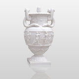PREMIER Classical Marble Flowerpot Sculpture Ornate Garden Urn Planter for Timeless Outdoor Elegance PSM-049-Marble sculpture-PREMIER SCULPTURE