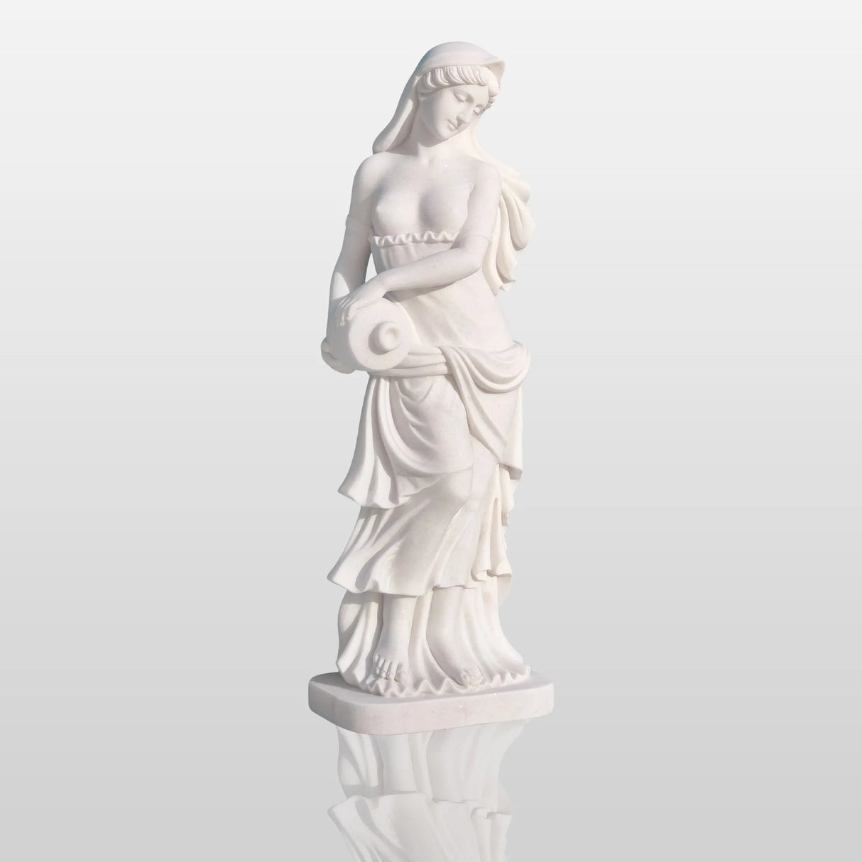 PREMIER Life-size Marble Statue for Garden Greek Lady with Bottle Custom Sculpture PSM-009-Marble sculpture-PREMIER SCULPTURE