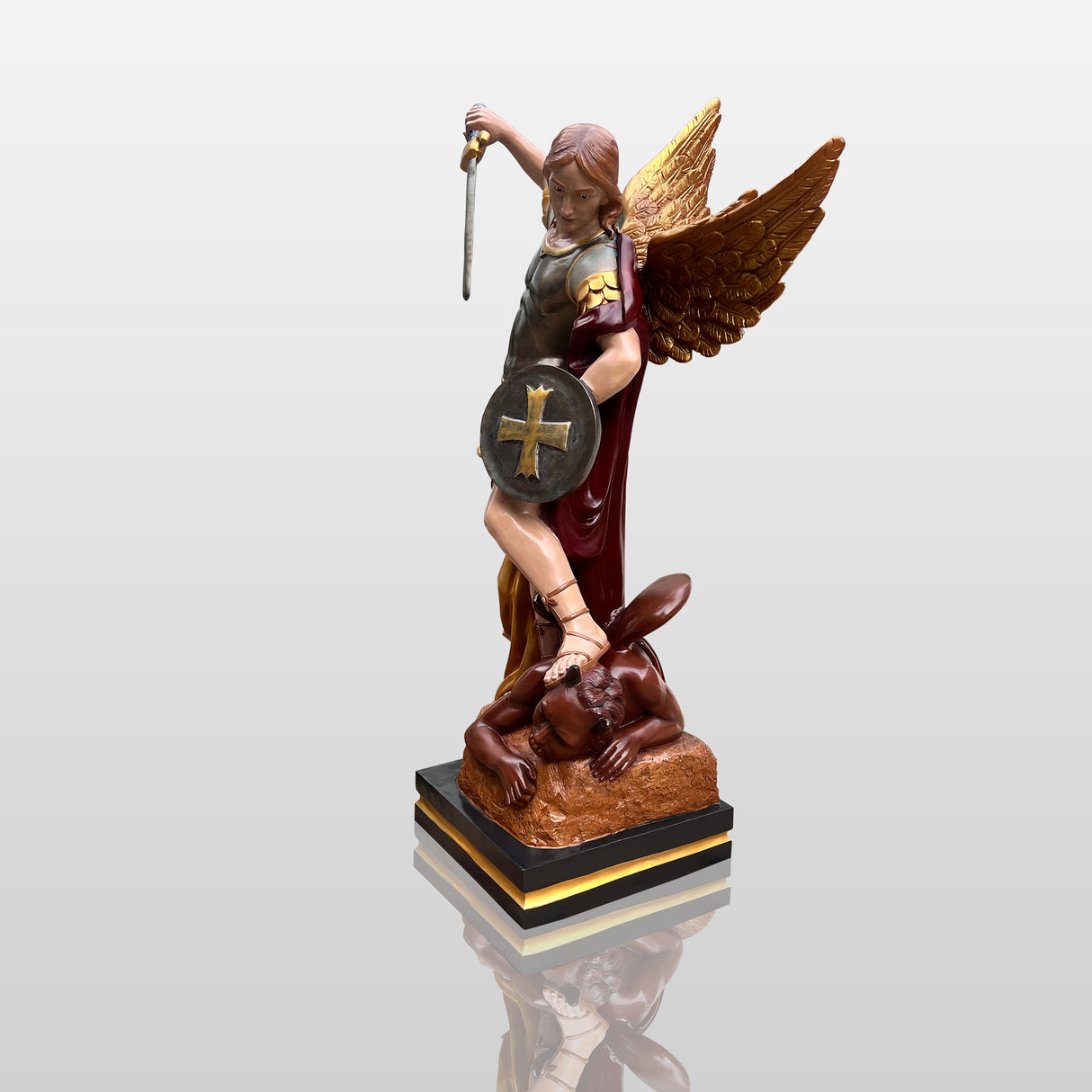 PREMIER Bronze Saint Michael Sculpture The Archangel Statue for Memorial Spaces PSB-038