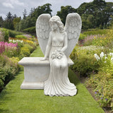 Marble Angel Tombstone Statue