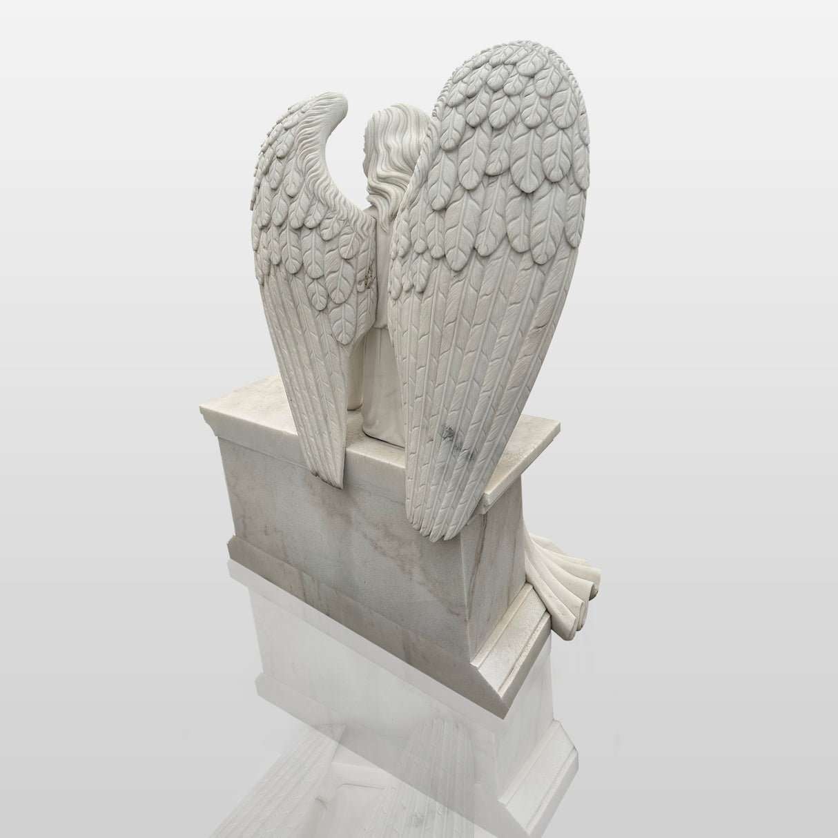 Marble Angel Tombstone Statue