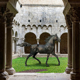 PREMIER Regal Running Horse Sculpture Bronze Animal Artwork for Courtyards, Gardens and Historic Estates PSB-074-Bronze Sculpture-PREMIER SCULPTURE