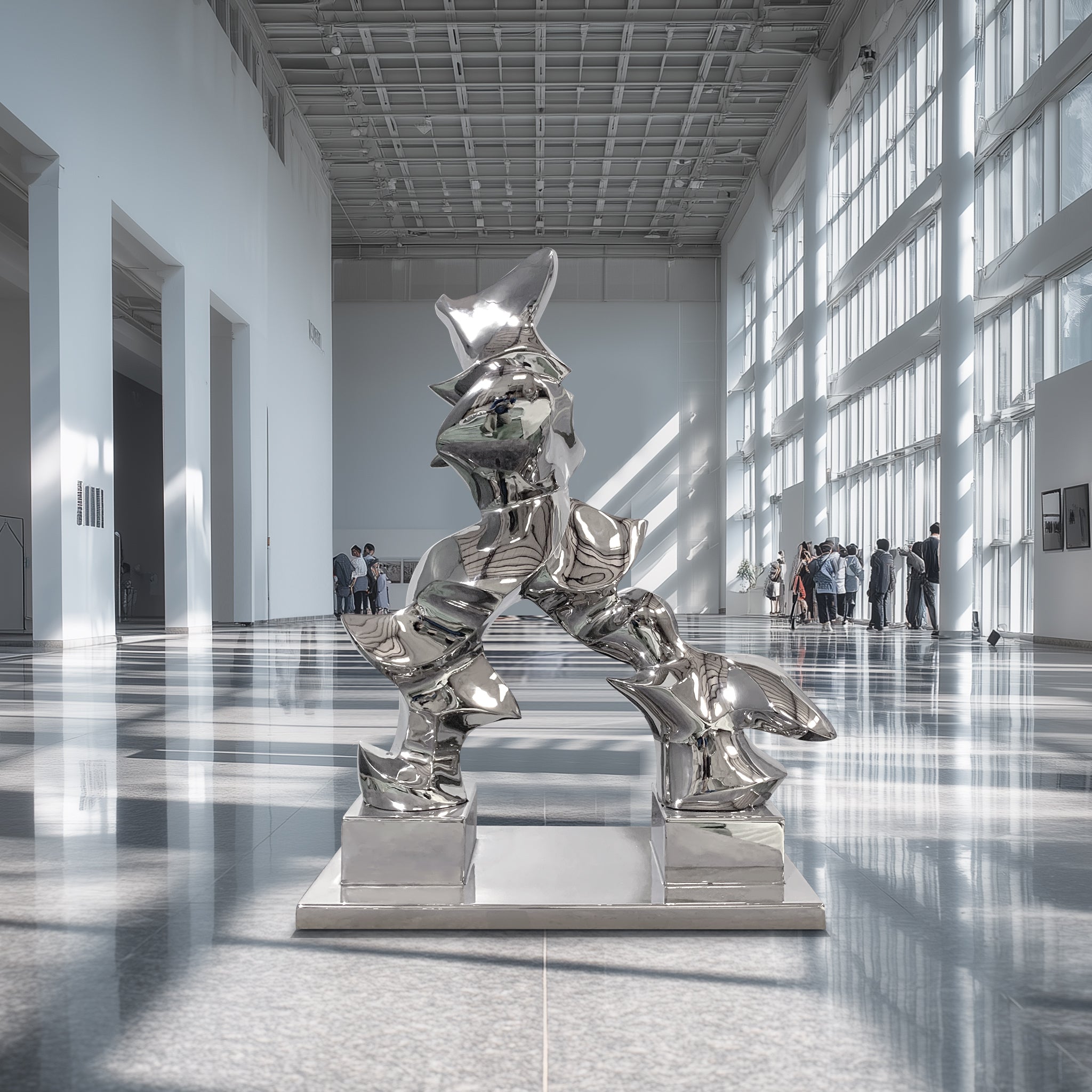 PREMIER Abstract Stainless Steel Sculpture Modern Indoor & Outdoor