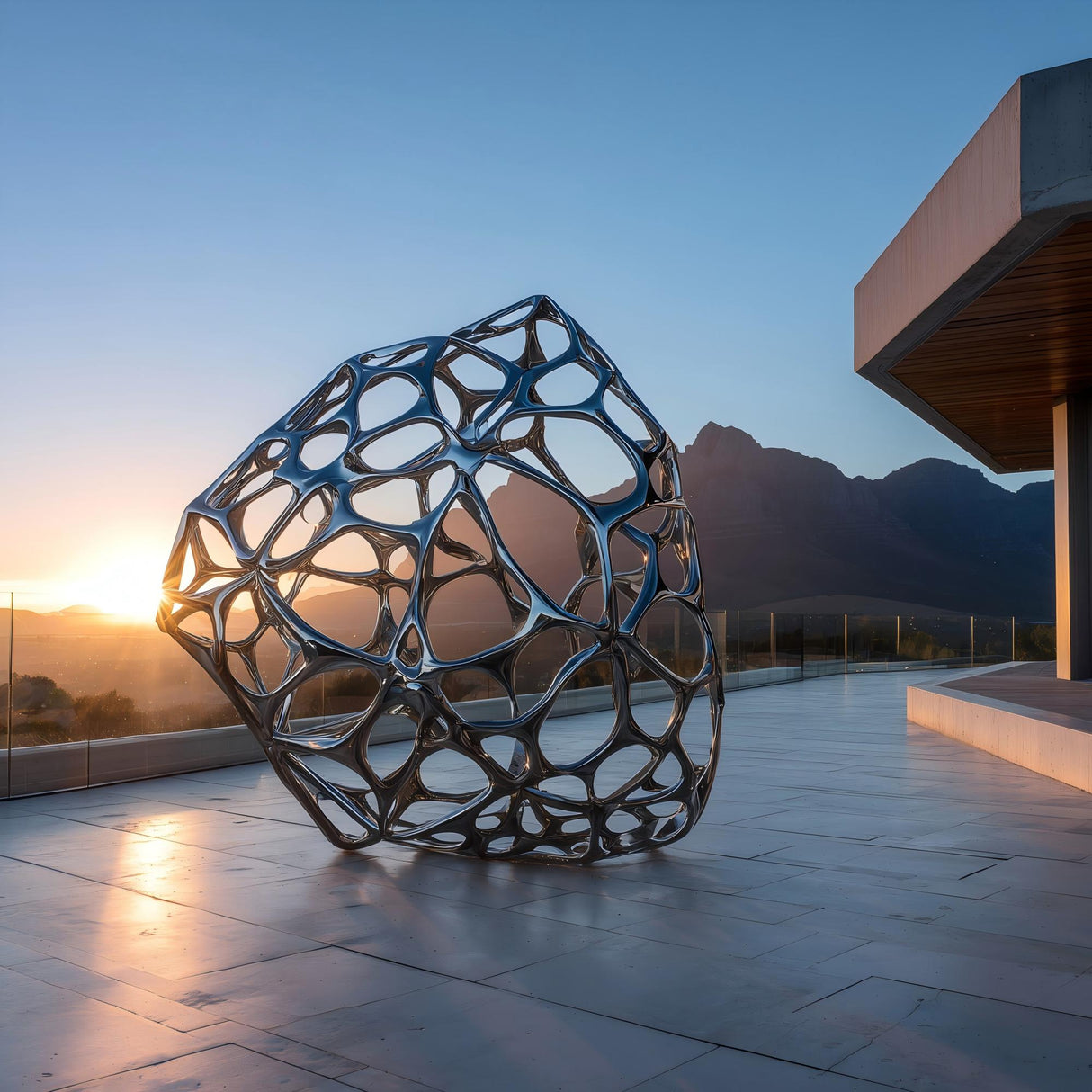 PREMIER Art Sculpture Contemporary Stainless Steel Sculpture for Architectural Terraces PSSS-100-Stainless Steel Sculpture-PREMIER SCULPTURE