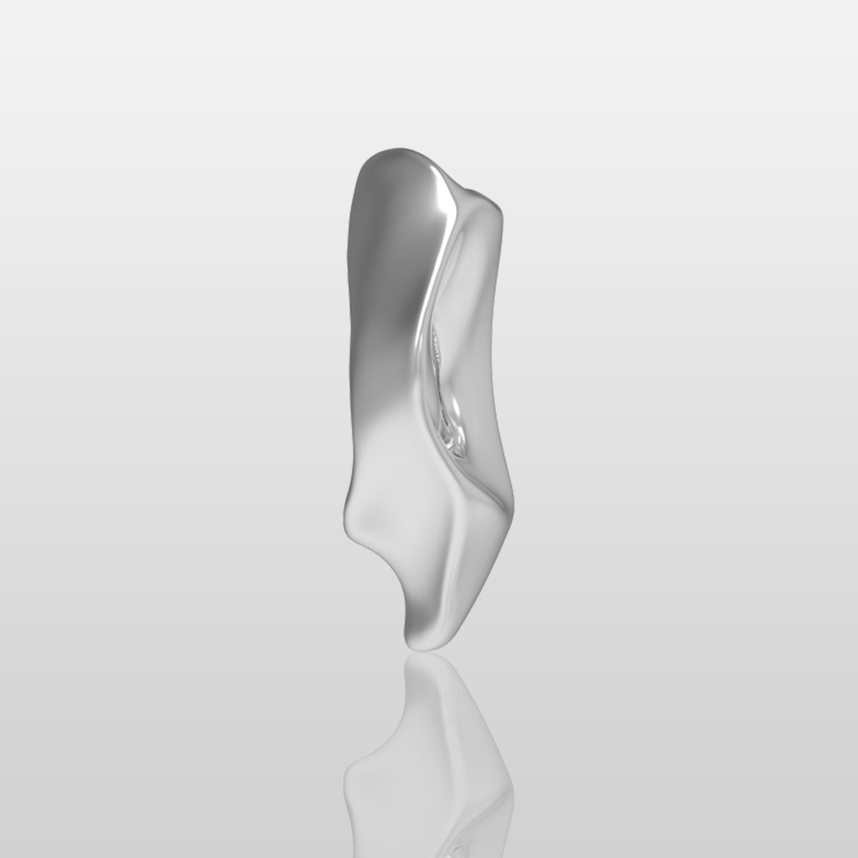 Curved Contemporary Outdoor Stainless Steel Sculpture