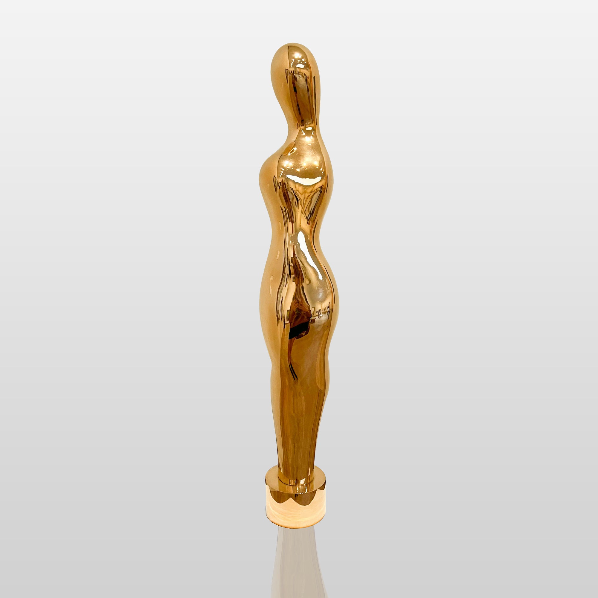 PREMIER Golden Abstract Sculpture with Mirror Finish for Interior
