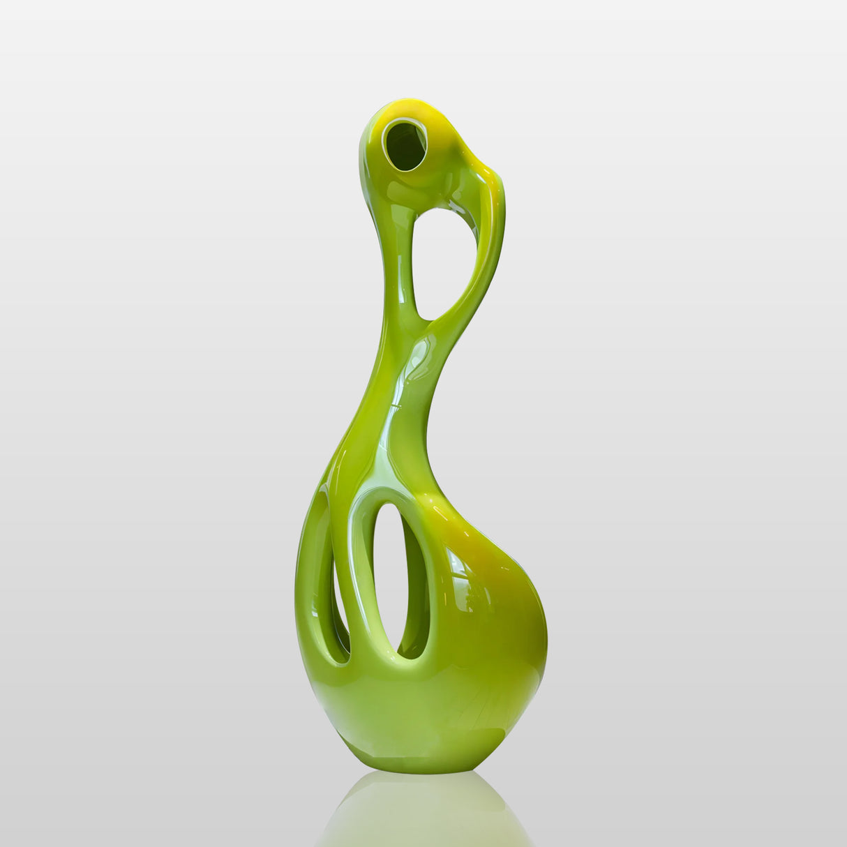 PREMIER Green Abstract Sculpture with Modern Design for Interiors and Public Spaces PSSS-129-Stainless Steel Sculpture-PREMIER SCULPTURE